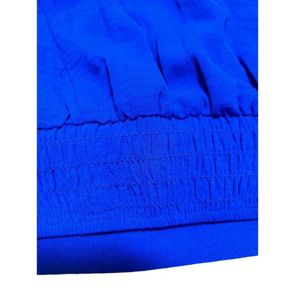 Monteau Los Angeles‎ Women's Small Blue Sleeveless Ruffle Top Size S - Picture 4 of 4